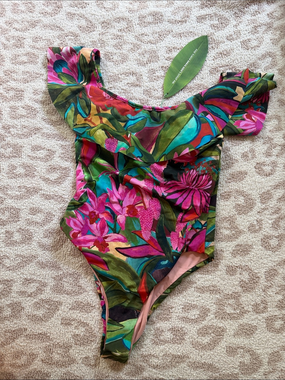 Farm Rio Anthropology Floral One-Piece Swimsuit new with tags